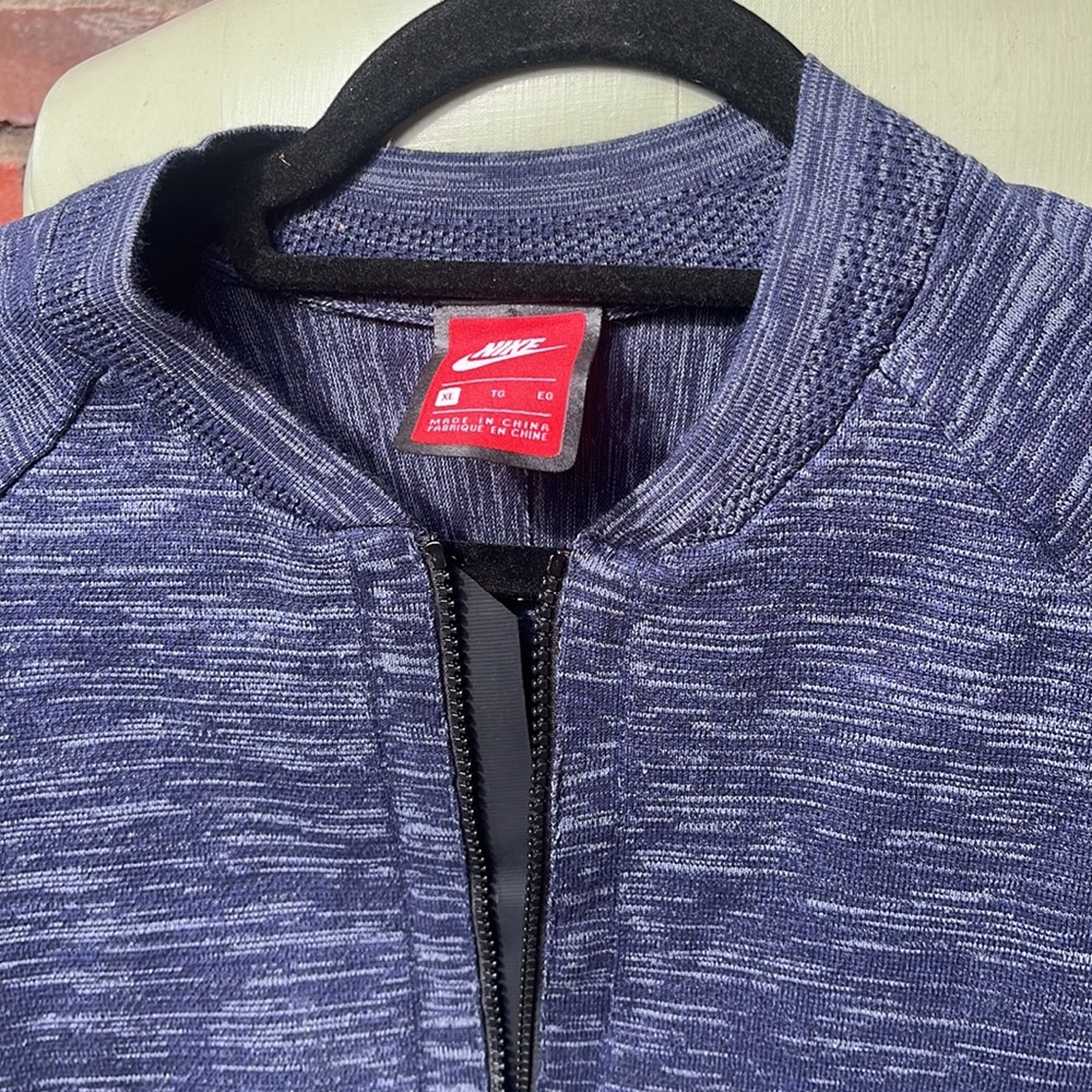 Nike Mens Blue Tech knit bomber Jacket size XL - Picture 2 of 6